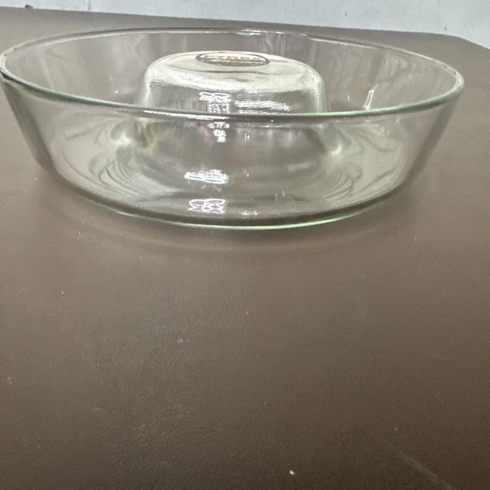 PYREX 22cm 9-inch VTG Patisserie Flan Dish Bundt Pan Cake Ring Jello Clear  NEW!